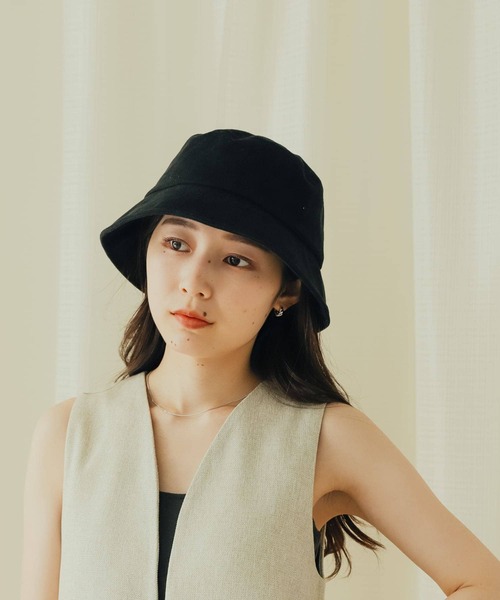 SENSE OF PLACE by URBAN RESEARCH（センスオブプレイスバイアーバンリサーチ）の「コットンツイルリボンバケットハット（キャップ・レディース・ブラック/アイボリー・ONE）」の22枚目の写真