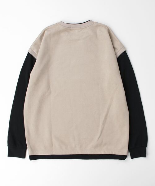 Mossimo（モッシモ）の「mossimo モッシモ ベストレイヤード長袖Tシャツ（Tシャツ/カットソー・メンズ・ベージュ/グリーン/チャコール・L/XL/M）」の4枚目の写真