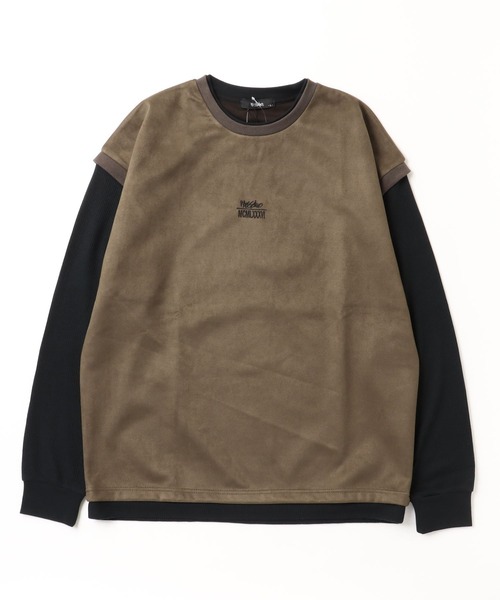 Mossimo（モッシモ）の「mossimo モッシモ ベストレイヤード長袖Tシャツ（Tシャツ/カットソー・メンズ・ベージュ/グリーン/チャコール・L/XL/M）」の3枚目の写真