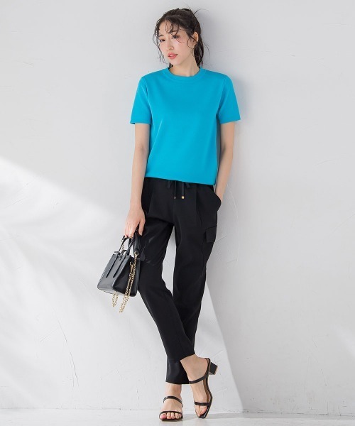 VICKY（ビッキー）の「【細身のシルエットで美脚効果あり】スリムカーゴパンツ《手洗い可能》（カーゴパンツ・レディース・オフホワイト/ブラック/イエロー/カーキ/ブルー・M）」の6枚目の写真