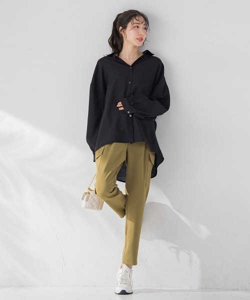 VICKY（ビッキー）の「【細身のシルエットで美脚効果あり】スリムカーゴパンツ《手洗い可能》（カーゴパンツ・レディース・オフホワイト/ブラック/イエロー/カーキ/ブルー・M）」の19枚目の写真