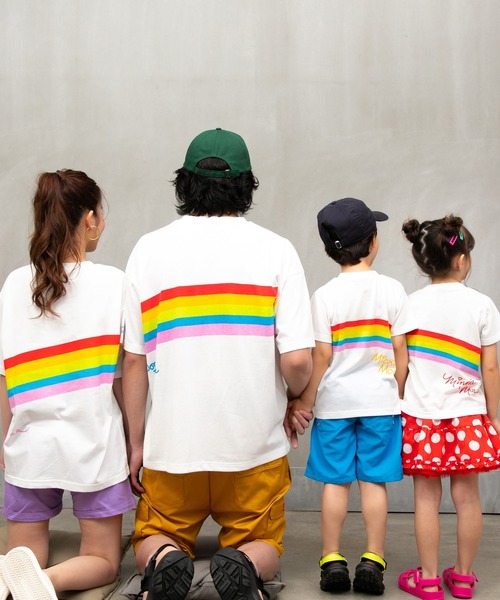 親子４人お揃いコーデ　ディズニー　Tシャツ　夏 マネしたい！夏のディズニーおそろいコーデ☆