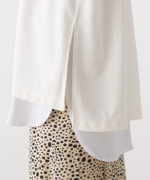 OMNES（オムネス）の「梨地Vネックベストリブタンクセット（ベスト・レディース・モカ/ブラック/アイボリー/ブルー・FREE）」の11枚目の写真