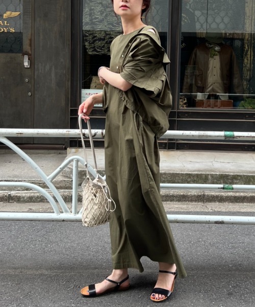 noel reussir レディース docking one piece 黒S BIGバーゲン50％OFF！12日10時迄 ベスト付き セットワンピース
