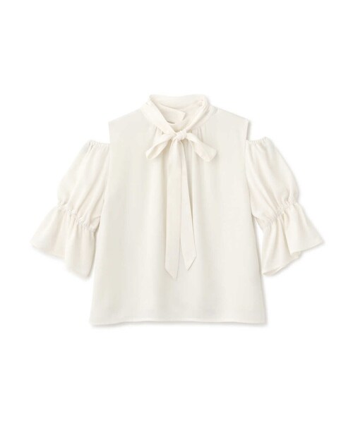 PROPORTION BODY DRESSING(プロポーションボディドレッシング)の「オープンショルダーリボンブラウス / 1213110902(シャツ/ブラウス・レディース・ブルー/ブラック/ホワイト系その他・SMALL/MEDIUM)」の12枚目の写真