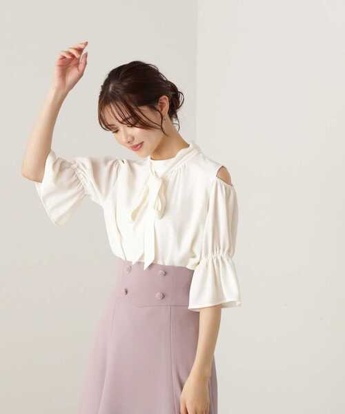 PROPORTION BODY DRESSING(プロポーションボディドレッシング)の「オープンショルダーリボンブラウス / 1213110902(シャツ/ブラウス・レディース・ブルー/ブラック/ホワイト系その他・SMALL/MEDIUM)」の15枚目の写真