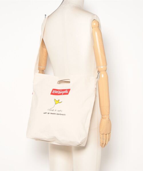（What it isNt）ART BY MARKGONZALES（ワットイットイズント）の「What it isNt キャンバス ショルダー トート バッグ 【（What it isNt）ART BY MARKGONZALES / (ワットイットイズント) アートバイ マークゴンザレス 】（ショルダーバッグ・レディース・ホワイト系5/ブラック系5/ホワイト系2/ホワイト系3/ホワイト系1/ホワイト系4・FREE）」の20枚目の写真