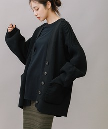 Munich | 両畦編みニットVネックカーディガン(カーディガン/ボレロ)