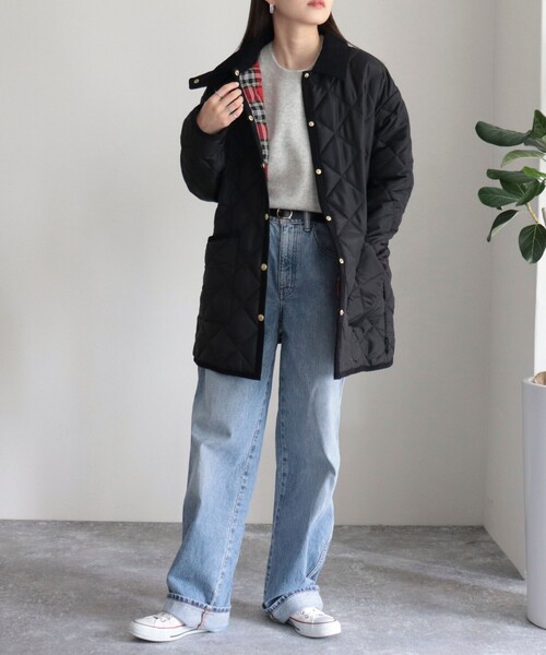 Traditional Weatherwear（トラディショナルウェザーウェア）の「【別注】【Traditional Weatherwear/トラディショナルウェザーウエア】WAVERLY TWW（ブルゾン・レディース・ブラック・36/34）」の4枚目の写真