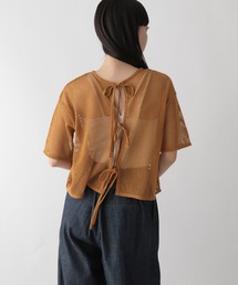 LOWRYS FARM | ２ＷＡＹメッシュリボン５分袖　963728(Tシャツ/カットソー)