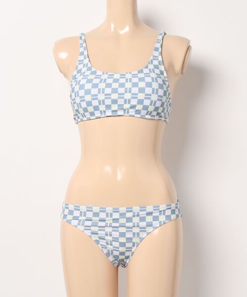 Ritzy（リッツィー）の「チェック柄ビキニ水着 ショート丈パレオ付き 3