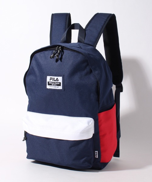 FILA（フィラ）の「【FILA/フィラ】スタンダードデイパック（バックパック/リュック・メンズ・ブラック系その他/トリコロール/ブラック・FREE）」の3枚目の写真