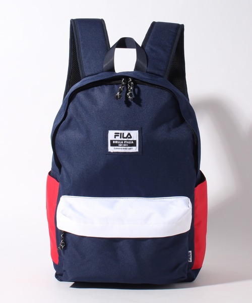 FILA（フィラ）の「【FILA/フィラ】スタンダードデイパック（バックパック/リュック・メンズ・ブラック系その他/トリコロール/ブラック・FREE）」の9枚目の写真