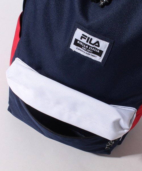 FILA（フィラ）の「【FILA/フィラ】スタンダードデイパック（バックパック/リュック・メンズ・ブラック系その他/トリコロール/ブラック・FREE）」の16枚目の写真