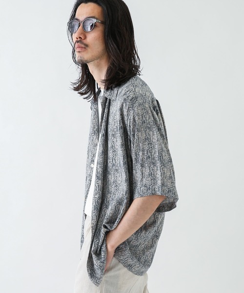 TOWNCRAFT（タウンクラフト）の「『別注』TOWNCRAFT×Sonny Label　総柄ショートスリーブシャツ（シャツ/ブラウス・メンズ・ホワイト系その他/ブラック系その他/ベージュ系その他/ブルー系その他・MEDIUM/LARGE）」の9枚目の写真