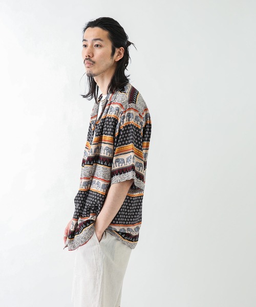 TOWNCRAFT（タウンクラフト）の「『別注』TOWNCRAFT×Sonny Label　総柄ショートスリーブシャツ（シャツ/ブラウス・メンズ・ホワイト系その他/ブラック系その他/ベージュ系その他/ブルー系その他・MEDIUM/LARGE）」の14枚目の写真