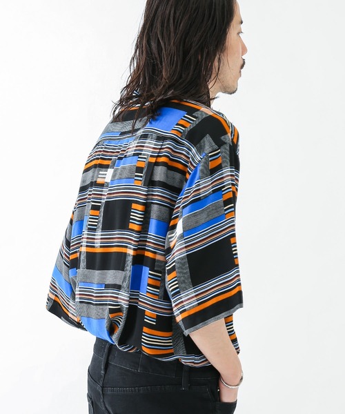 TOWNCRAFT（タウンクラフト）の「『別注』TOWNCRAFT×Sonny Label　総柄ショートスリーブシャツ（シャツ/ブラウス・メンズ・ホワイト系その他/ブラック系その他/ベージュ系その他/ブルー系その他・MEDIUM/LARGE）」の6枚目の写真