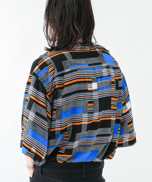 TOWNCRAFT（タウンクラフト）の「『別注』TOWNCRAFT×Sonny Label　総柄ショートスリーブシャツ（シャツ/ブラウス・メンズ・ホワイト系その他/ブラック系その他/ベージュ系その他/ブルー系その他・MEDIUM/LARGE）」の7枚目の写真