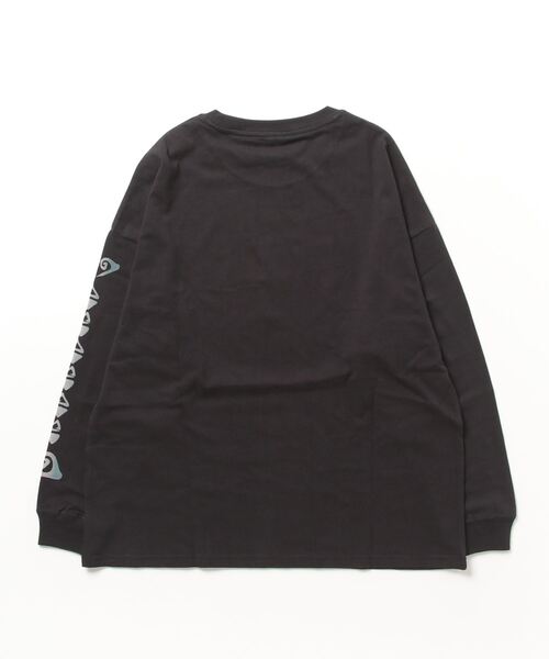 ROXY(ロキシー)の「【ムラサキスポーツ別注】ROXY/ロキシー ロンT/長袖 スリーブロゴ オーバーサイズ RLT234636M(Tシャツ/カットソー・レディース・ブラック×ホワイト/ブラウン系その他/ホワイト系その他・L/M)」の4枚目の写真