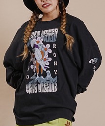 【ムラサキスポーツ別注】ROXY/ロキシー ロンT/長袖 スリーブロゴ オーバーサイズ RLT234636M