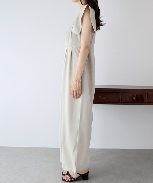 セール】スクエアスリーブオールインワン（つなぎ/オールインワン