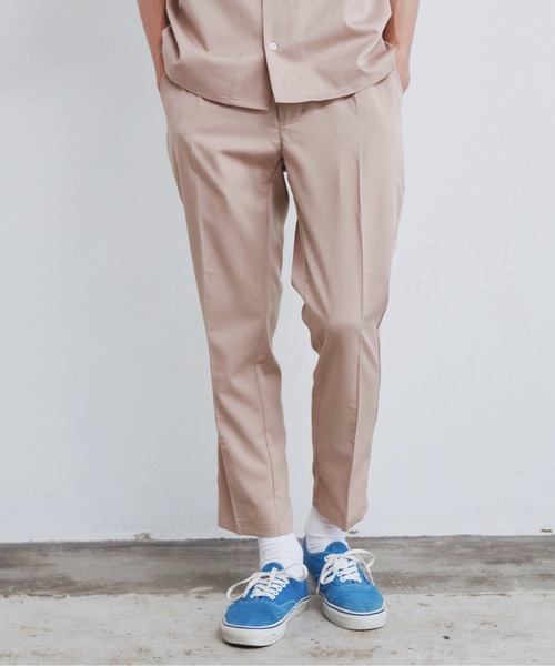 Magine（マージン）の「【SELECT】IR:TR ストレッチ ウエストシャーリング テーパード アンクルパンツ（スラックス・メンズ・ブラック/ベージュ/グリーン/モカ/カーキ/サックスブルー・M/L/XL）」の3枚目の写真