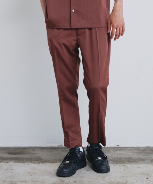 Magine（マージン）の「【SELECT】IR:TR ストレッチ ウエストシャーリング テーパード アンクルパンツ（スラックス・メンズ・ブラック/ベージュ/グリーン/モカ/カーキ/サックスブルー・M/L/XL）」の14枚目の写真