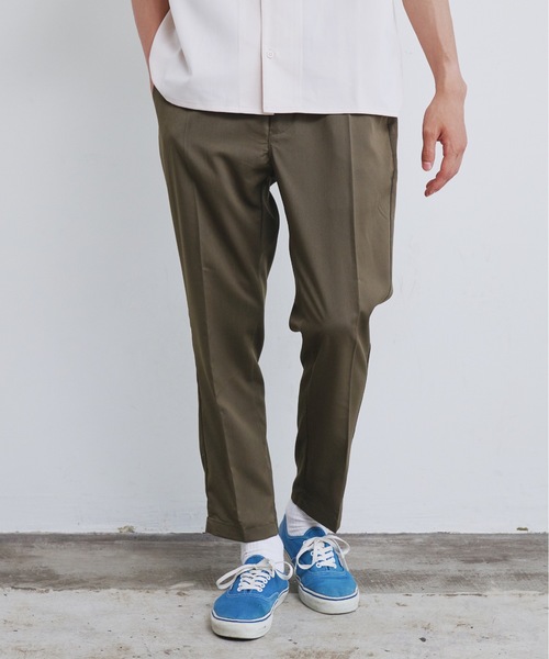 Magine（マージン）の「【SELECT】IR:TR ストレッチ ウエストシャーリング テーパード アンクルパンツ（スラックス・メンズ・ブラック/ベージュ/グリーン/モカ/カーキ/サックスブルー・M/L/XL）」の8枚目の写真