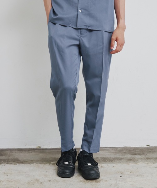 Magine（マージン）の「【SELECT】IR:TR ストレッチ ウエストシャーリング テーパード アンクルパンツ（スラックス・メンズ・ブラック/ベージュ/グリーン/モカ/カーキ/サックスブルー・M/L/XL）」の9枚目の写真