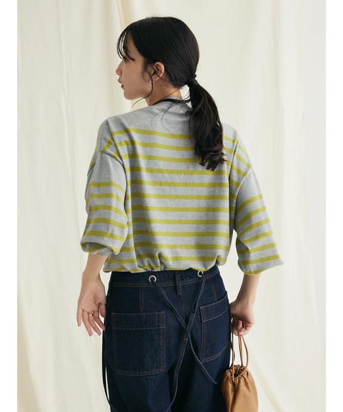 CRAFT STANDARD BOUTIQUE（クラフトスタンダードブティック）の「とてもちボーダーニットプルオーバー（ニット/セーター・レディース・オフホワイト/ブラック/杢グレー・FREE）」の8枚目の写真