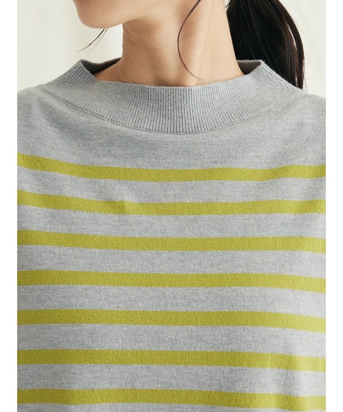 CRAFT STANDARD BOUTIQUE（クラフトスタンダードブティック）の「とてもちボーダーニットプルオーバー（ニット/セーター・レディース・オフホワイト/ブラック/杢グレー・FREE）」の9枚目の写真