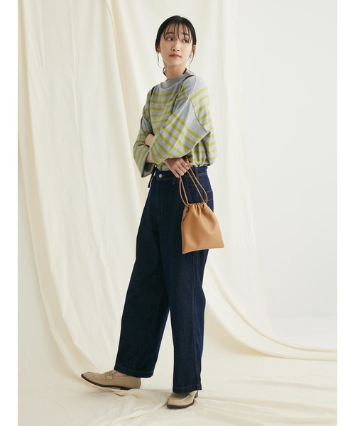 CRAFT STANDARD BOUTIQUE（クラフトスタンダードブティック）の「とてもちボーダーニットプルオーバー（ニット/セーター・レディース・オフホワイト/ブラック/杢グレー・FREE）」の13枚目の写真