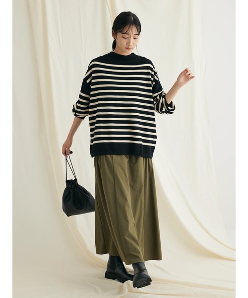 CRAFT STANDARD BOUTIQUE（クラフトスタンダードブティック）の「とてもちボーダーニットプルオーバー（ニット/セーター・レディース・オフホワイト/ブラック/杢グレー・FREE）」の19枚目の写真