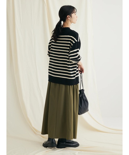 CRAFT STANDARD BOUTIQUE（クラフトスタンダードブティック）の「とてもちボーダーニットプルオーバー（ニット/セーター・レディース・オフホワイト/ブラック/杢グレー・FREE）」の20枚目の写真