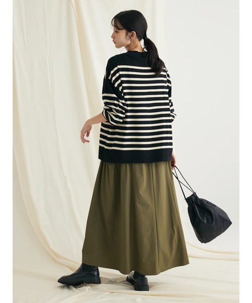 CRAFT STANDARD BOUTIQUE（クラフトスタンダードブティック）の「とてもちボーダーニットプルオーバー（ニット/セーター・レディース・オフホワイト/ブラック/杢グレー・FREE）」の21枚目の写真