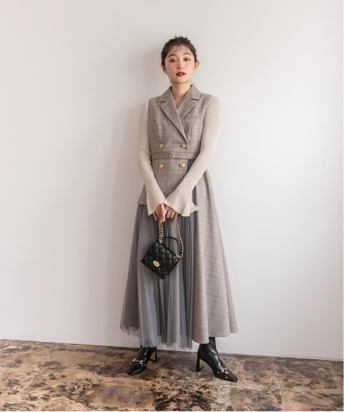 RANDA（ランダ）の「2WAYキルティングスクエアミニバッグ（ハンドバッグ・レディース・グレー/ブラック/ピンク/アイボリー・FREE）」の10枚目の写真