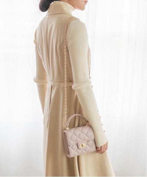 RANDA（ランダ）の「2WAYキルティングスクエアミニバッグ（ハンドバッグ・レディース・グレー/ブラック/ピンク/アイボリー・FREE）」の19枚目の写真