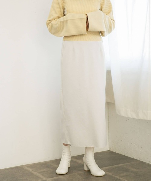 KBF(ケイビーエフ)の「ミニブークレIラインスカート(スカート・レディース・グレー系その他/アイボリー・ONE)」の17枚目の写真