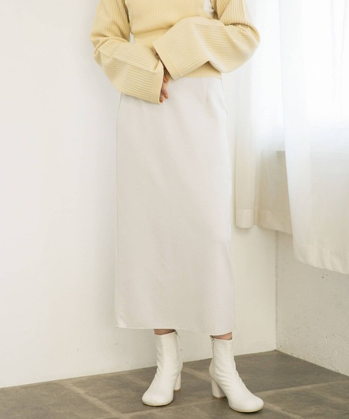 KBF(ケイビーエフ)の「ミニブークレIラインスカート(スカート・レディース・グレー系その他/アイボリー・ONE)」の18枚目の写真