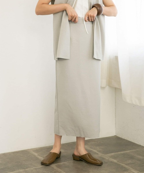 KBF(ケイビーエフ)の「ミニブークレIラインスカート(スカート・レディース・グレー系その他/アイボリー・ONE)」の7枚目の写真