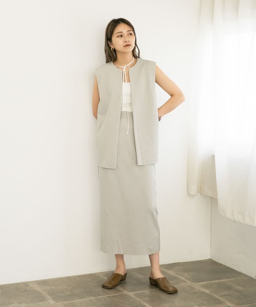 KBF(ケイビーエフ)の「ミニブークレIラインスカート(スカート・レディース・グレー系その他/アイボリー・ONE)」の11枚目の写真