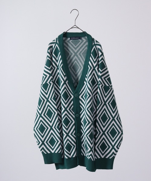FUNALIVE（ファンアライブ）の「柄込みコットンダブルジャガードビッグカーデ（カーディガン/ボレロ・メンズ・グリーン系その他/ブラック系その他/グリーン系その他3/ブラック系その他2/グリーン系その他2/ベージュ系その他/ブラック系その他3・L/M）」の18枚目の写真