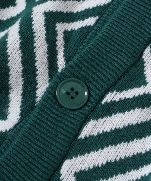 FUNALIVE（ファンアライブ）の「柄込みコットンダブルジャガードビッグカーデ（カーディガン/ボレロ・メンズ・グリーン系その他/ブラック系その他/グリーン系その他3/ブラック系その他2/グリーン系その他2/ベージュ系その他/ブラック系その他3・L/M）」の21枚目の写真