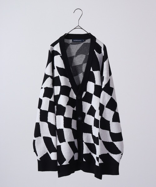 FUNALIVE（ファンアライブ）の「柄込みコットンダブルジャガードビッグカーデ（カーディガン/ボレロ・メンズ・グリーン系その他/ブラック系その他/グリーン系その他3/ブラック系その他2/グリーン系その他2/ベージュ系その他/ブラック系その他3・L/M）」の8枚目の写真