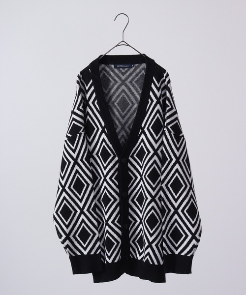 FUNALIVE（ファンアライブ）の「柄込みコットンダブルジャガードビッグカーデ（カーディガン/ボレロ・メンズ・グリーン系その他/ブラック系その他/グリーン系その他3/ブラック系その他2/グリーン系その他2/ベージュ系その他/ブラック系その他3・L/M）」の12枚目の写真