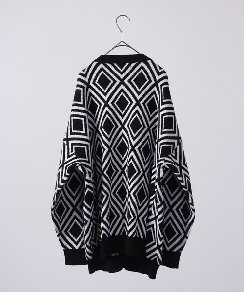 FUNALIVE（ファンアライブ）の「柄込みコットンダブルジャガードビッグカーデ（カーディガン/ボレロ・メンズ・グリーン系その他/ブラック系その他/グリーン系その他3/ブラック系その他2/グリーン系その他2/ベージュ系その他/ブラック系その他3・L/M）」の13枚目の写真