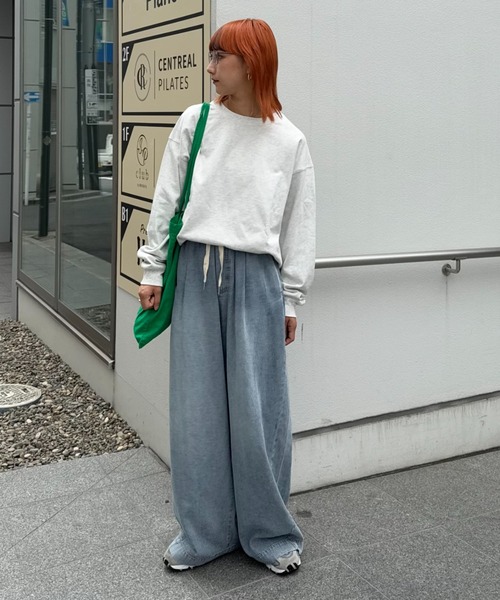 Tチャオ ユニセックス】ビックシルエットオーバーサイズスウェット無地