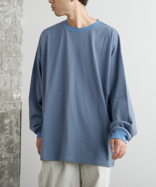 CIAOPANIC TYPY(チャオパニックティピー)の「【洗ってもよれにくい】ユニセックスオーバーサイズスウェtee(Tシャツ/カットソー・メンズ・レッド/ブラック/ブルー/ライトグレー/サックスブルー/グリーン/ボルドー/オフホワイト/ブラック系その他/ホワイト系その他/レッド系その他/グリーン系その他/スカイブルー/レッド系その他2/グリーン系その他2/ブラウン/チャコール・MEDIUM/LARGE/XXX-LARGE)」の20枚目の写真