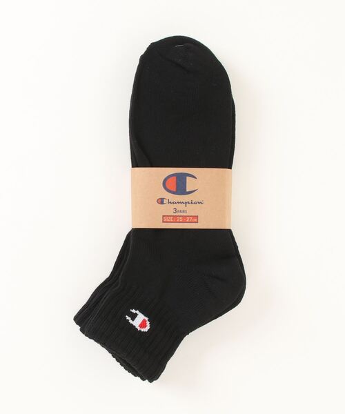 Champion(チャンピオン)の「【CHAMPION/チャンピオン】 ワンポイントクォーターソックス3P CMSCY202 ワンポイントロゴ 3足組(ソックス/靴下・メンズ・ホワイト/ネイビー/ブラック/グレー・SMALL/MEDIUM/LARGE)」の2枚目の写真