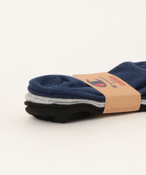 Champion(チャンピオン)の「【CHAMPION/チャンピオン】 ワンポイントクォーターソックス3P CMSCY202 ワンポイントロゴ 3足組(ソックス/靴下・メンズ・ホワイト/ネイビー/ブラック/グレー・SMALL/MEDIUM/LARGE)」の7枚目の写真